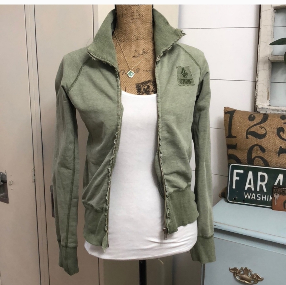 ISO Volcom zip up sweater size XS or S